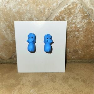 Blue Hippo earrings